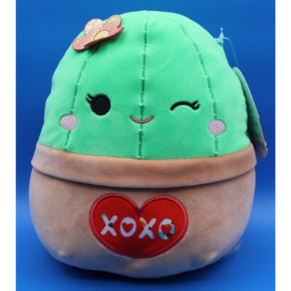 NWT 8" Shadi the Cactus‎ Plant xoxo Heart Squishmallow Plush 2023 Summer Garden